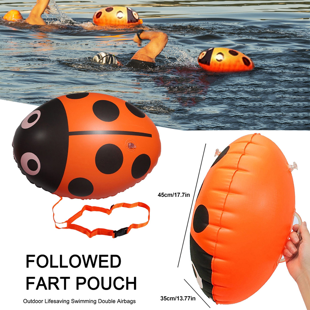 Swim Buoy Open Water - Inflatable Swimming Buoy Ladybug Tow PVC