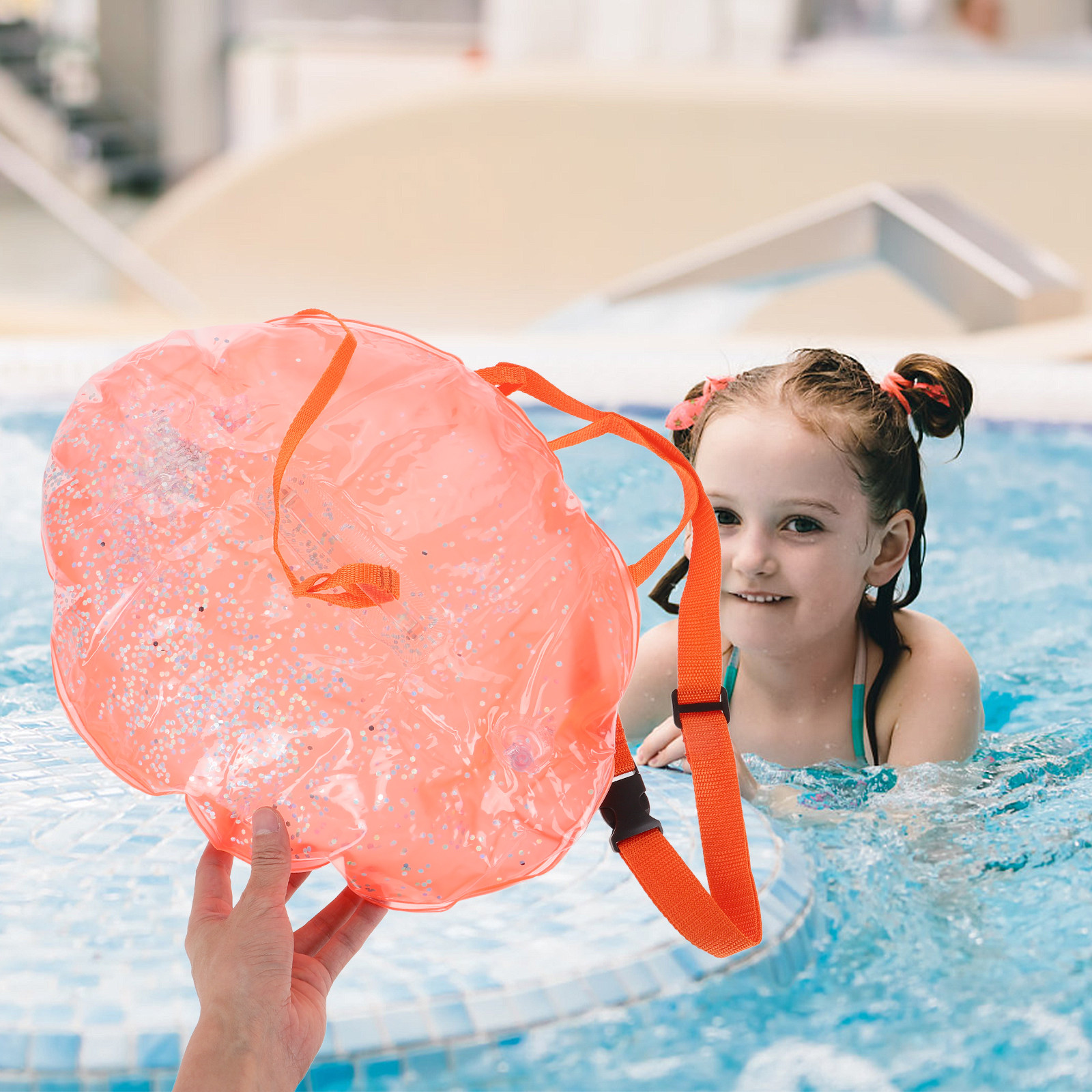 Swim Buoy Open Water - Inflatable Sequin Swim Buoy Swimming Float