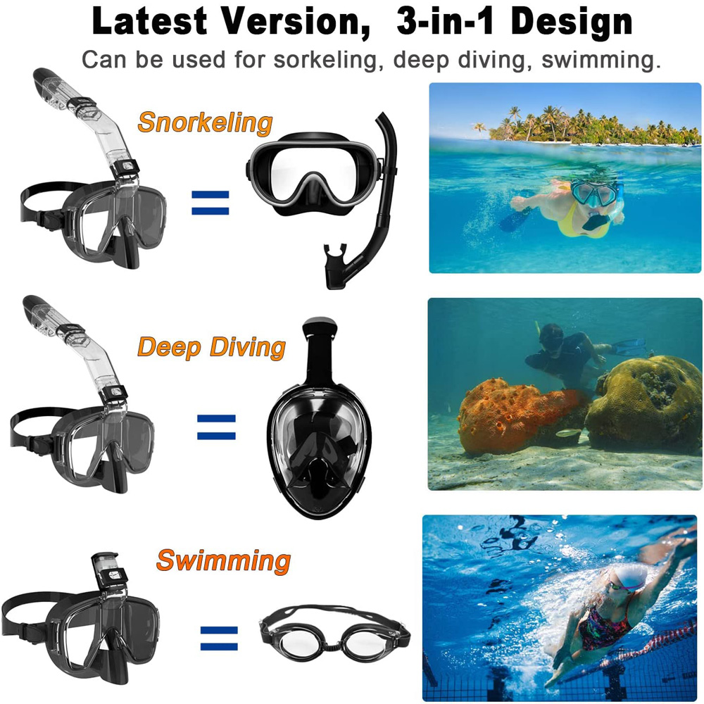 Diving Masks Foldable Anti-Fog - Freediving Mask Set recensione e prezzo
