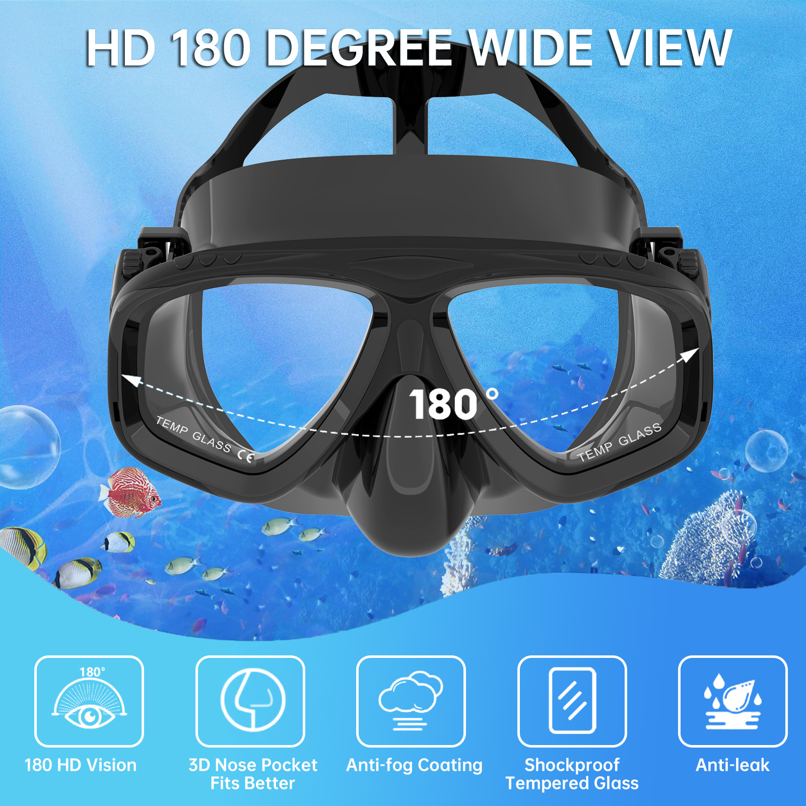 Mask Fins Snorkel Set 4 in 1 P - Freediving Mask Set recensione e prezzo