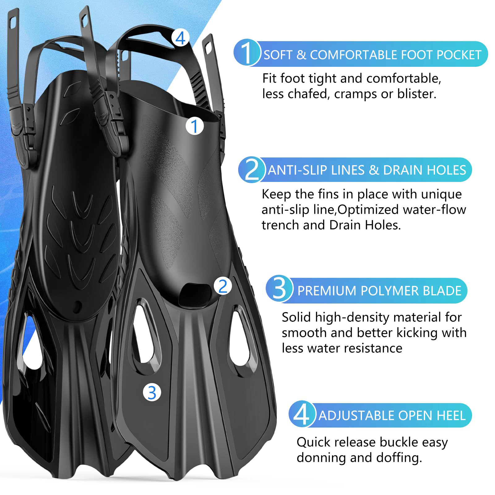 Mask Fins Snorkel Set 4 in 1 P - Freediving Mask Set recensione e prezzo