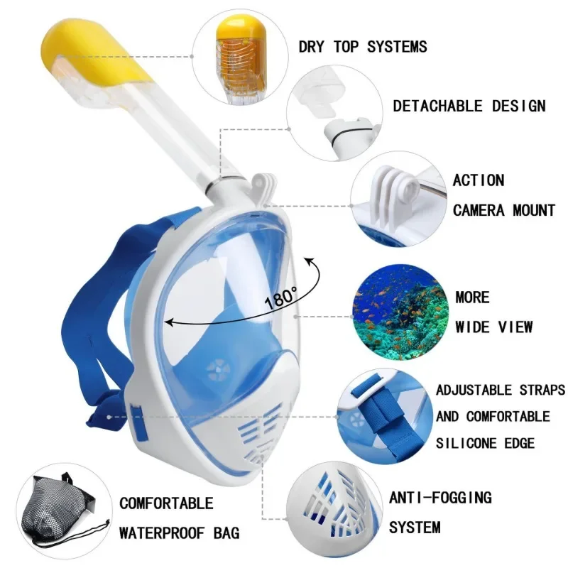 Full Face Diving Mask Underwat - Freediving Mask Set recensione e prezzo