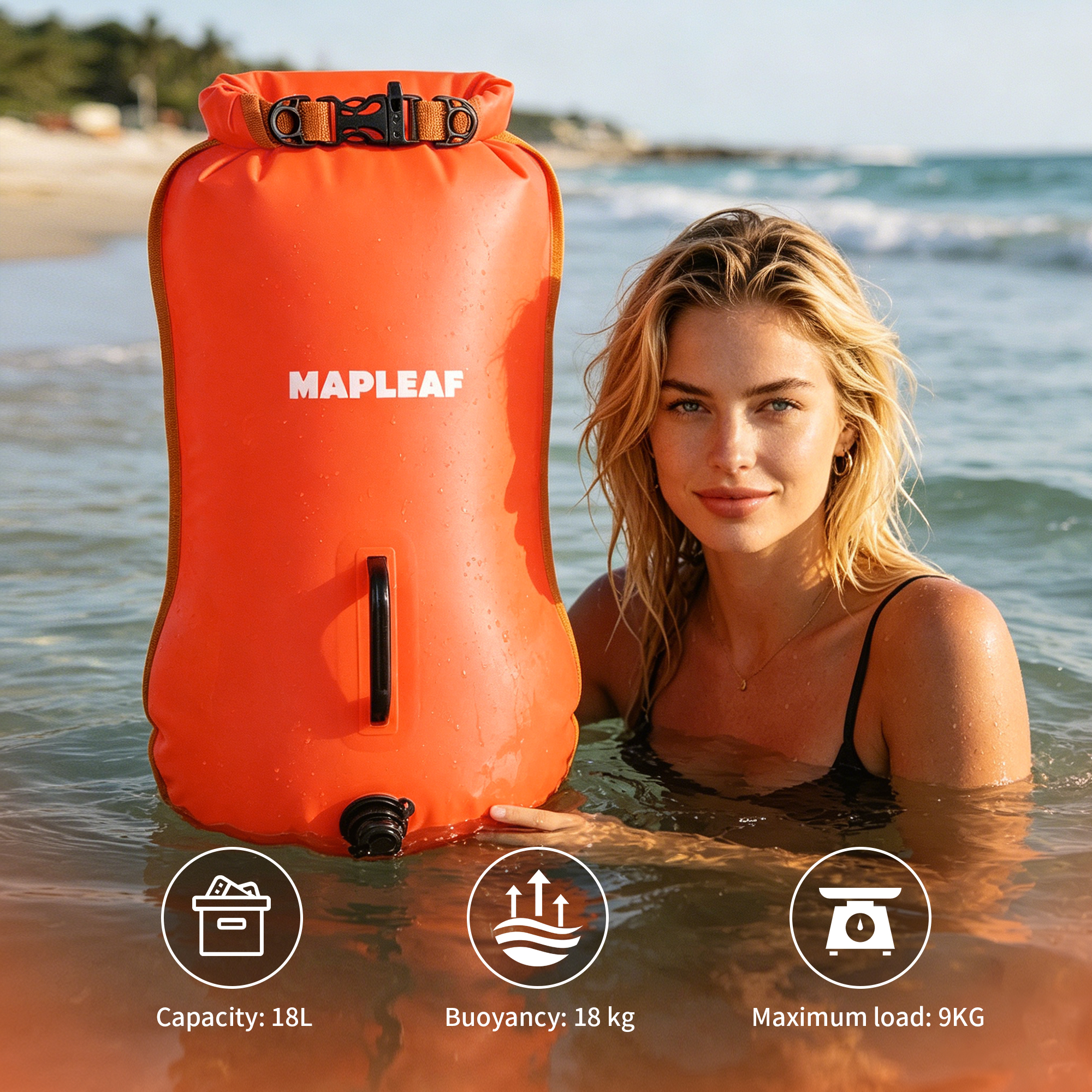 MAPLEAF Inflatable Swimming Bu - Swim Buoy Open Water recensione e prezzo