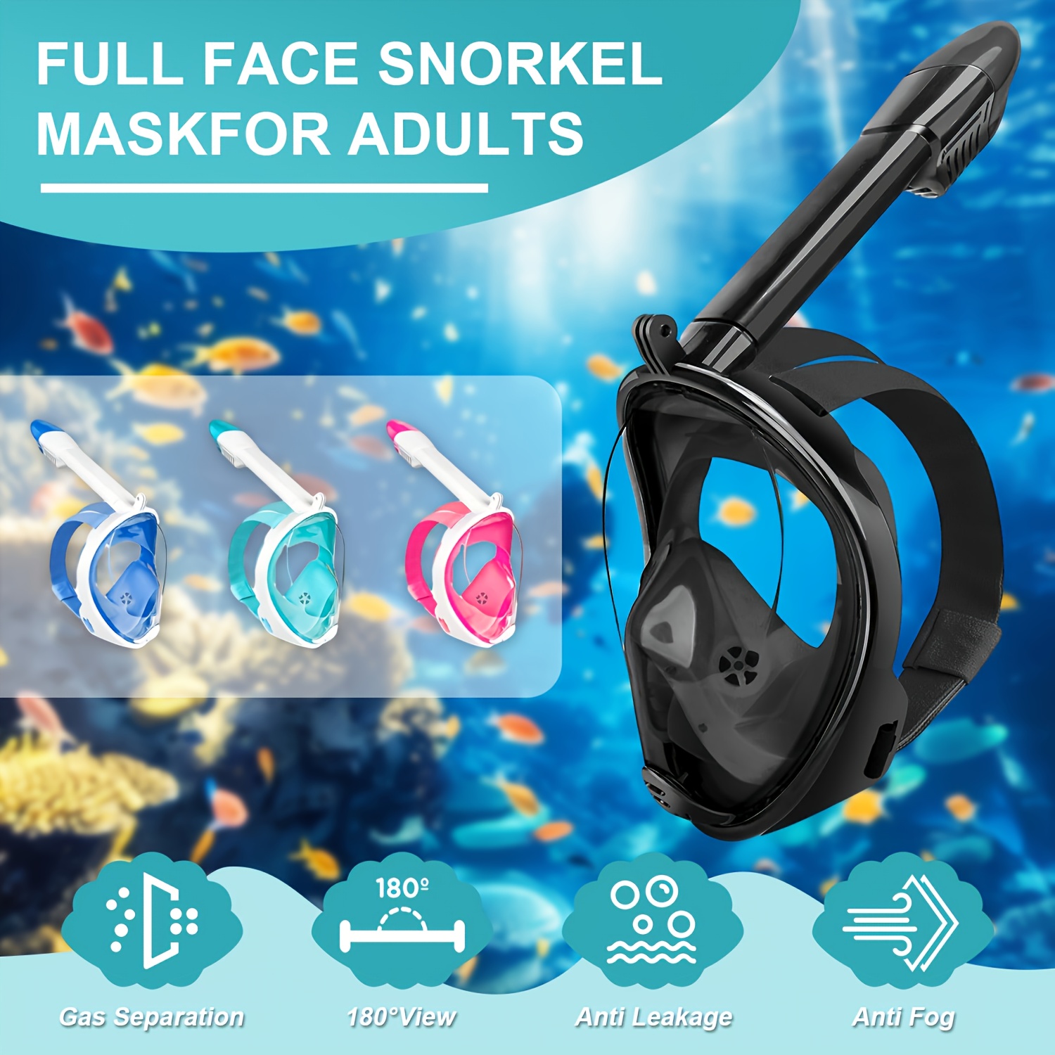 Underwater Snorkeling Full Fac - Freediving Mask Set recensione e prezzo
